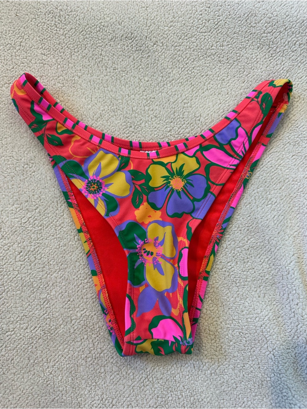 Wild Fable Floral High Cut Cheeky Bikini Bottoms Size S